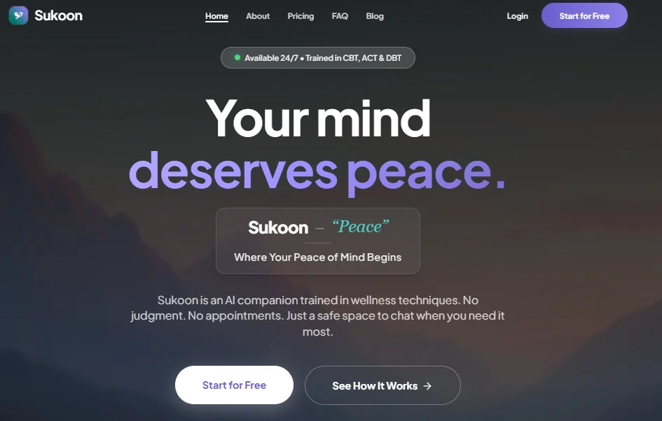 AskSukoon — AI Mental Wellness Companion